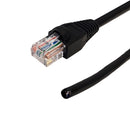 RJ45 to Blunt CAT5E Solid UTP Outdoor UV Direct Burial Pigtail Cable - Black