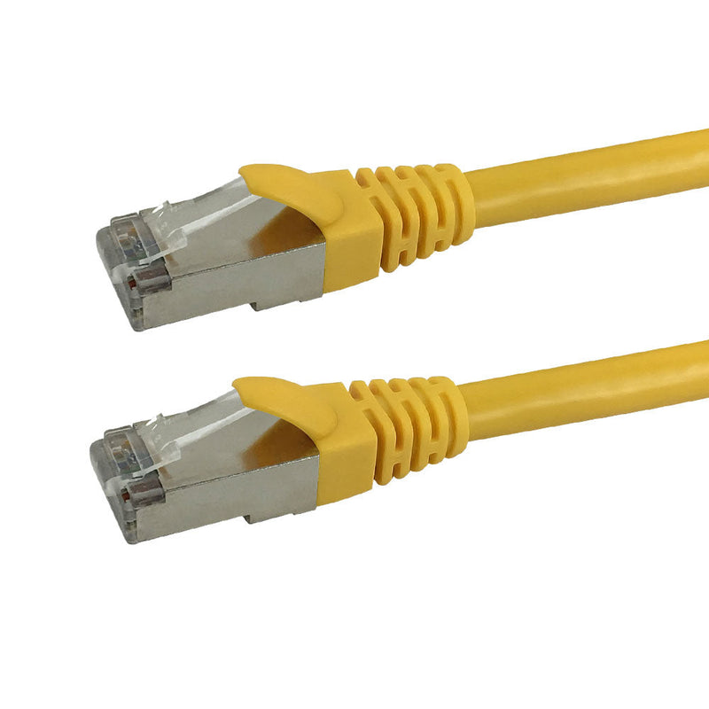 Shielded Custom RJ45 Cat6 550MHz Assembled Patch Cable - Yellow