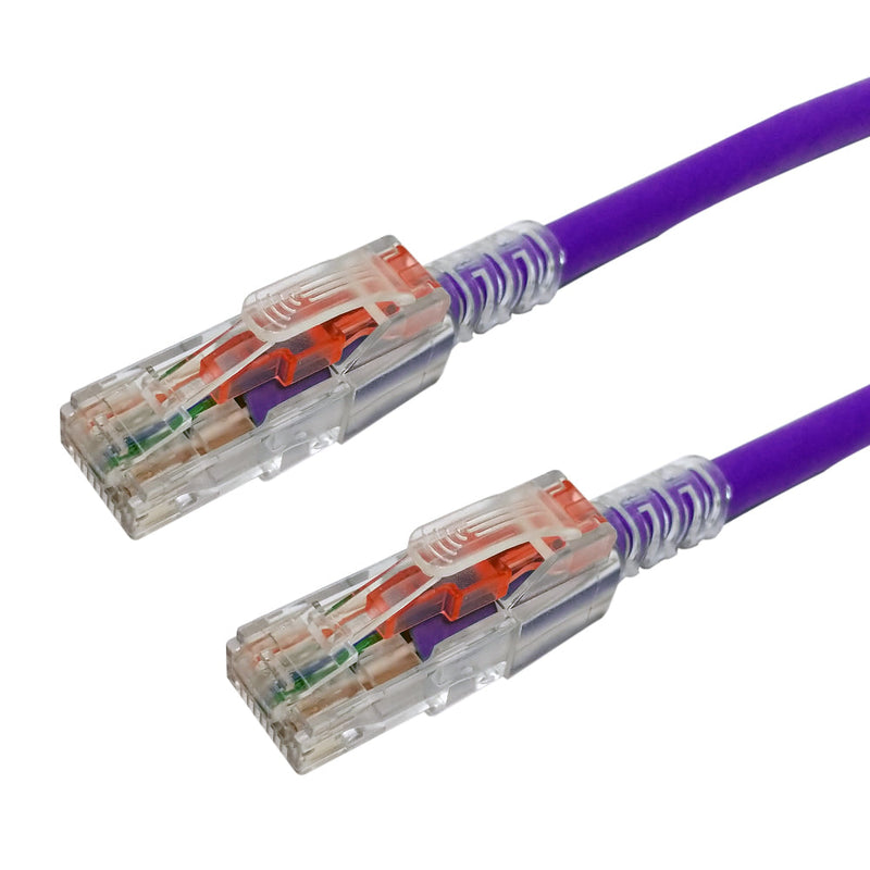 RJ45 Cat6 Patch Cable - Custom Locking Style Boot - Purple
