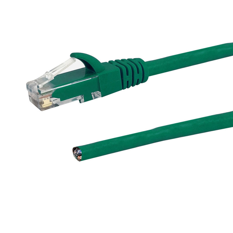 RJ45 to Blunt CAT6 Solid Pigtail Cable - Green