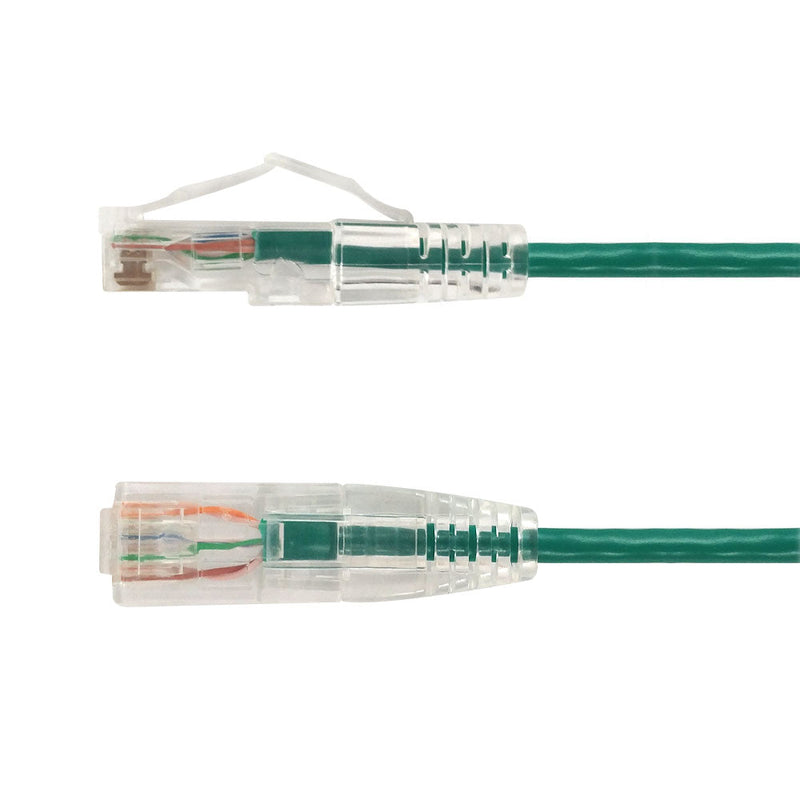 Cat6a UTP 10GB Ultra-Thin Patch Cable - Premium Fluke® Patch Cable Certified - CMR Riser Rated - Green