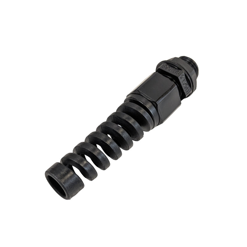 Gland with Strain Relief M16x1.5 Thread Cable OD 5~10mm IP68 - Black