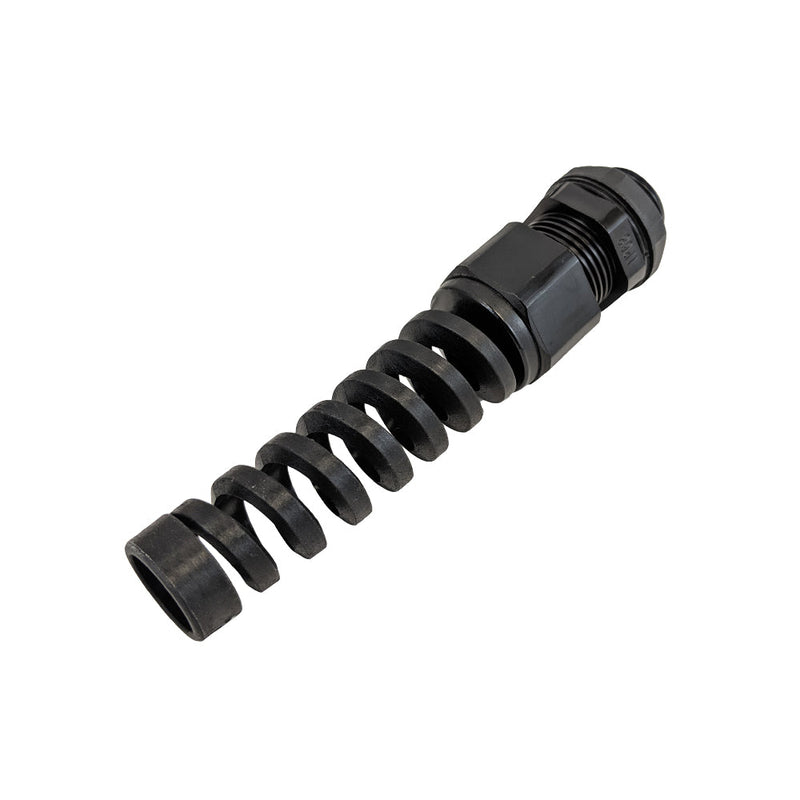 Gland with Strain Relief M20x1.5 Thread Cable OD 10~14mm IP68 - Black