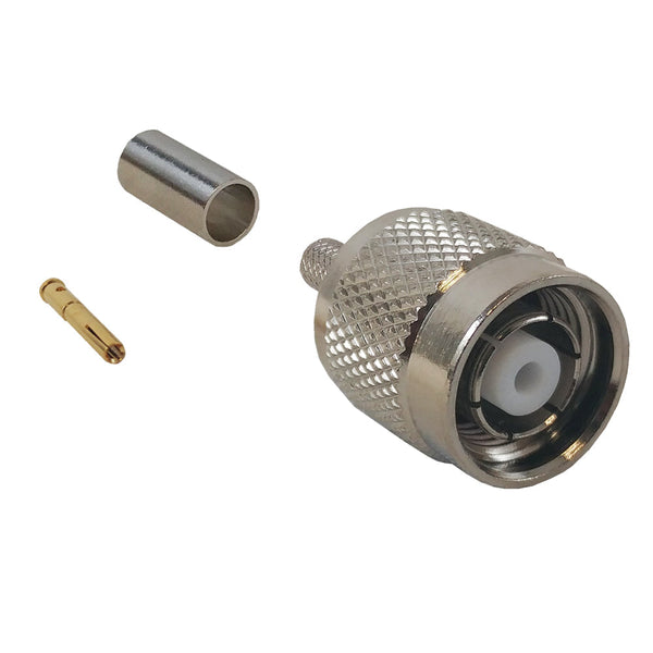 TNC Reverse Polarity Male Crimp Connector for RG58 LMR-195 50 Ohm