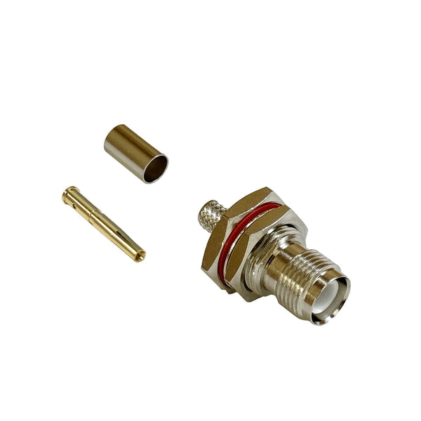 TNC Female Bulkhead Crimp Connector for LMR-240 50 Ohm