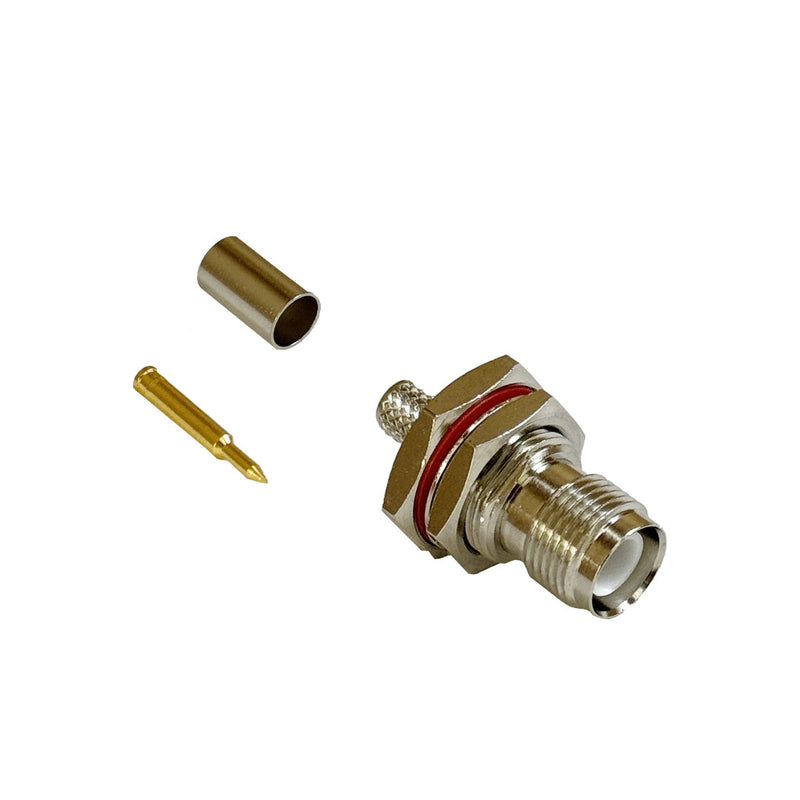 TNC Reverse Polarity Female Bulkhead Crimp Connector for LMR-240 50 Ohm