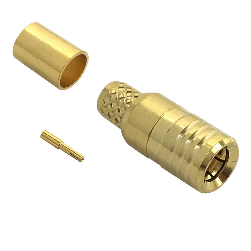 SMB Male Crimp Connector for RG58 LMR-195 50 Ohm