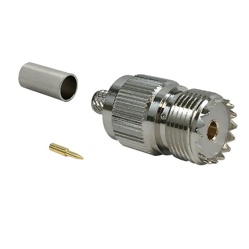 UHF Female Crimp Connector for LMR-240 50 Ohm