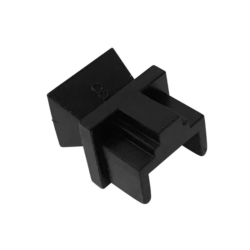 RJ45 Female Port Dust Cap Black - Pack of 100