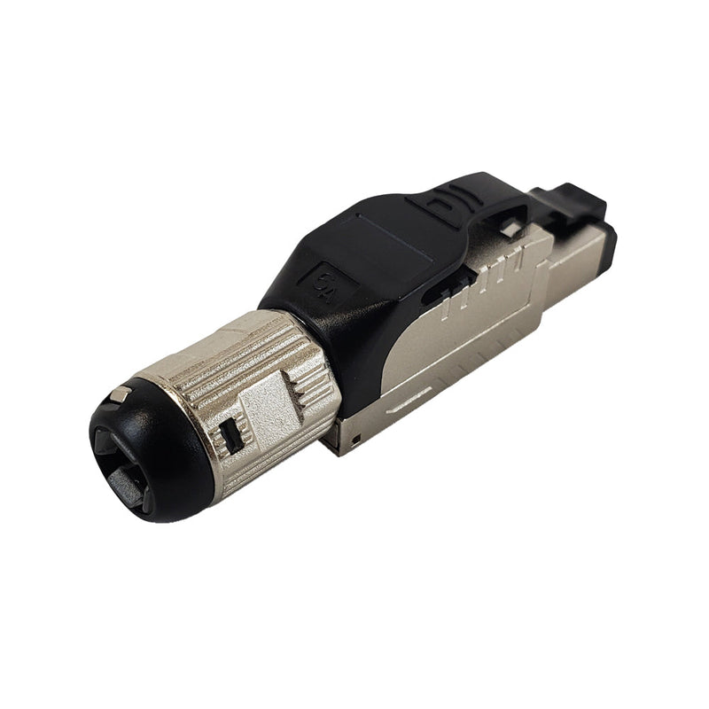 RJ45 Cat6a Shielded Field Termination Tool-Less Plug Solid or Stranded 8P 8C - IP20