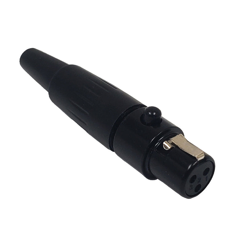 Mini-XLR 3-pin Female Connector - Black