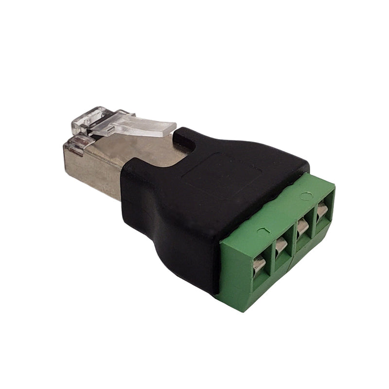 RJ45 Male Plug to 4x Screw Terminal