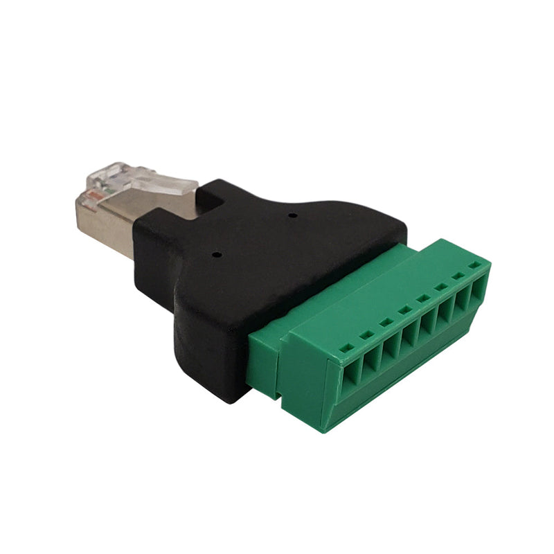 RJ45 Male Plug to 8x Screw Terminal