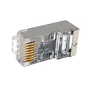 RJ45 Cat6 Pass-Through Shielded Plug (Solid or Stranded) (8P 8C) - Pack of 50