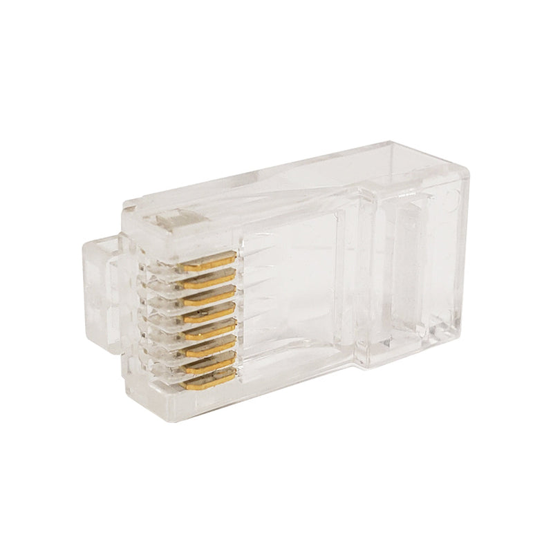 RJ45 Cat6 Plug with Snagless Tab for Stranded Round Cable 8P 8C