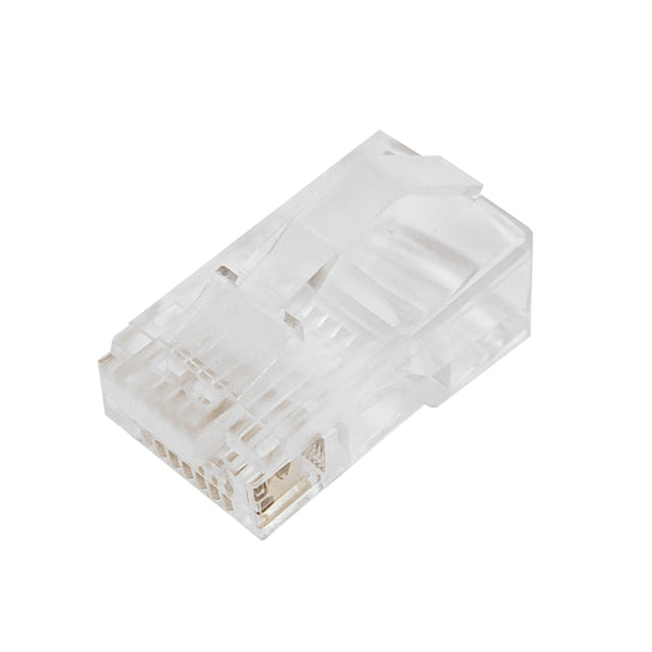 RJ45 Cat5e Plug with Snagless Tab for Stranded Round Cable 8P 8C - Pack of 50