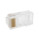 RJ45 Cat5e Plug with Snagless Tab for Stranded Round Cable (8P 8C) - Pack of 50