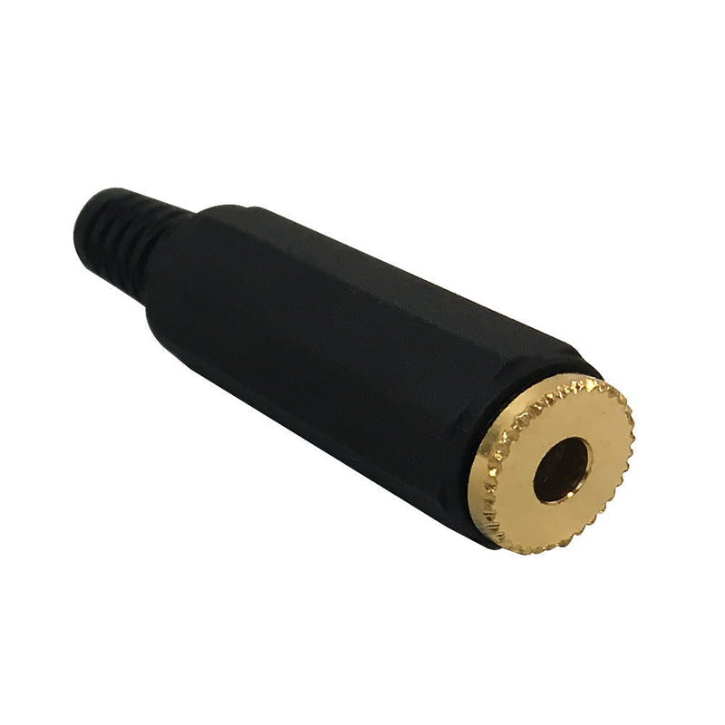 3.5mm Stereo Female Solder Connector - Black