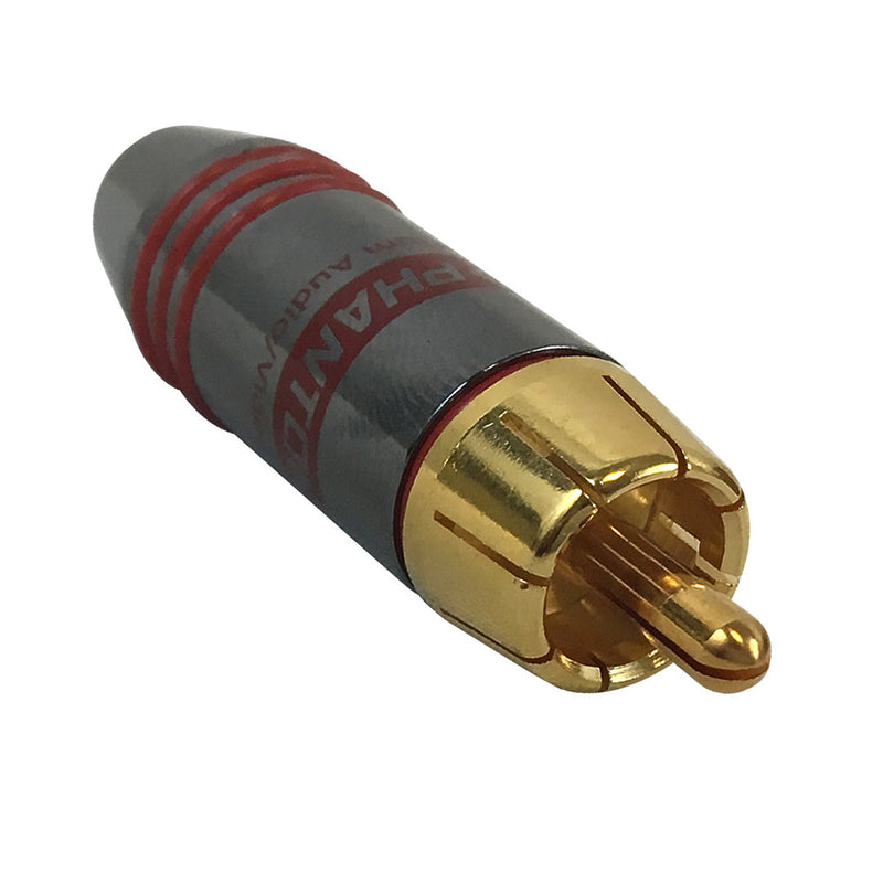 Premium RCA Male Solder Connector 6.5mm ID - Red