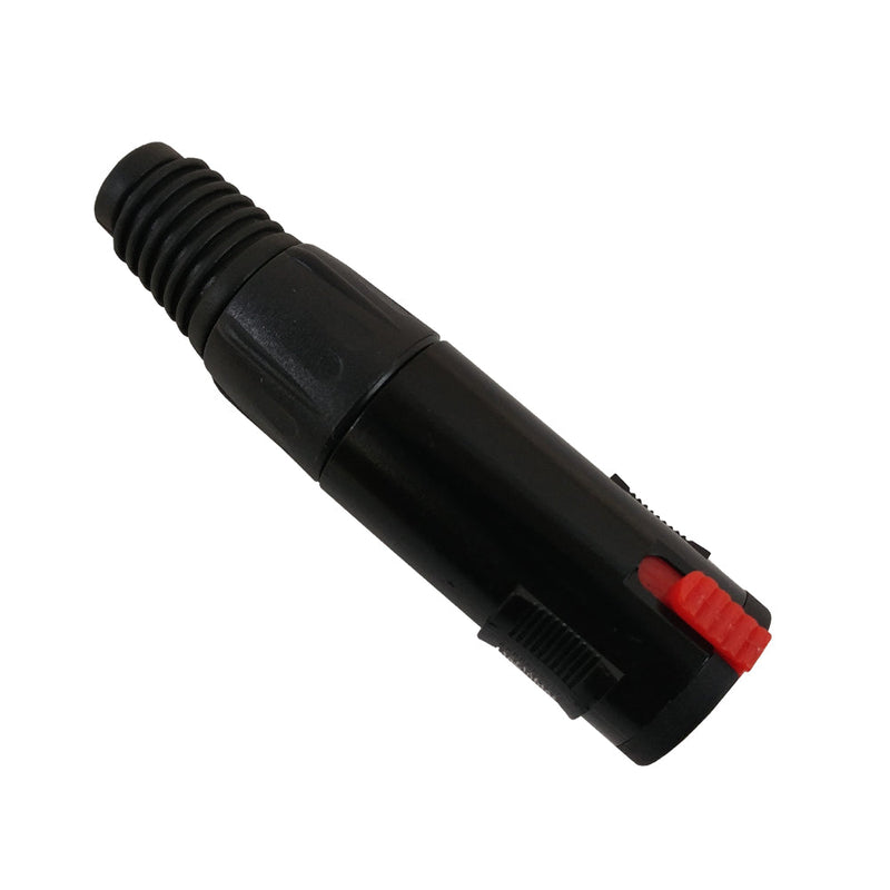 TRS 1/4 inch Stereo Female Solder Connector - Black