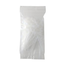 4 inch Wrap-Around Flag Style Cable Tie (18lb) - UL94 V-2 Nylon 66 - Clear - Pack of 100