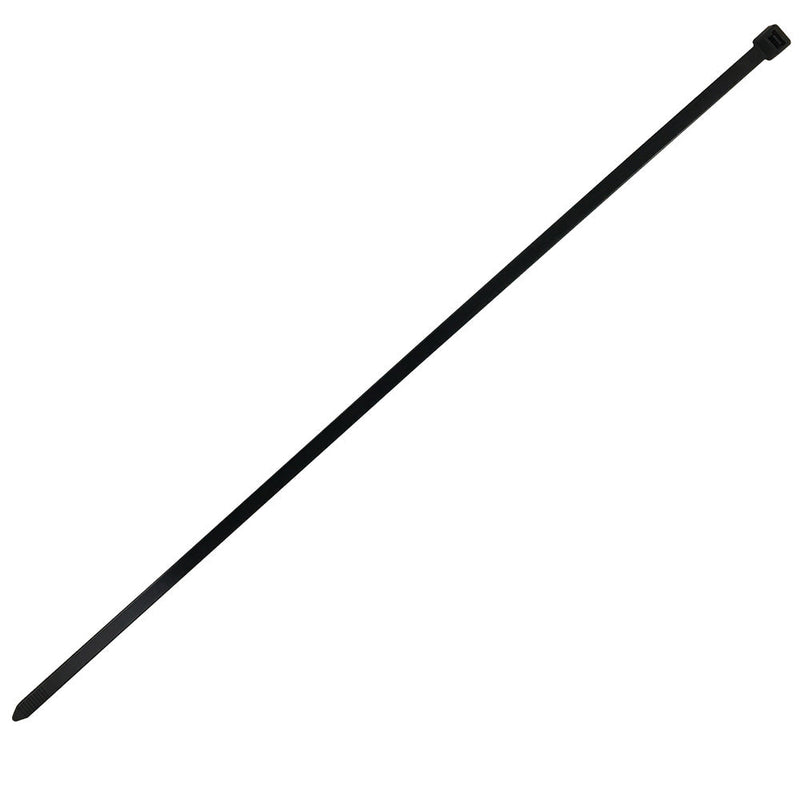 24 Inch Cable Tie 175lb UV & Weather Resistant Nylon 66 Black - Pack of 100