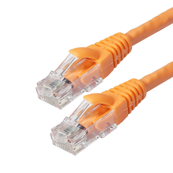 Molded Boot Custom RJ45 Cat5e 350MHz Assembled Patch Cable - Orange