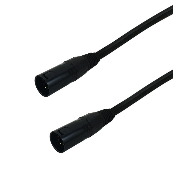 Premium Phantom Cables 5-Pin XLR DMX To Male Cable