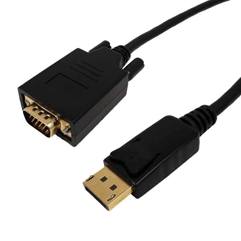 DisplayPort to VGA Male Cable - 28AWG CL3/FT4