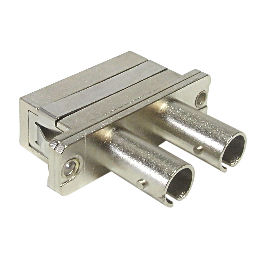 ST/SC Fiber Hybrid Adapter F/F SM/MM Duplex Ceramic Panel Mount, Metal