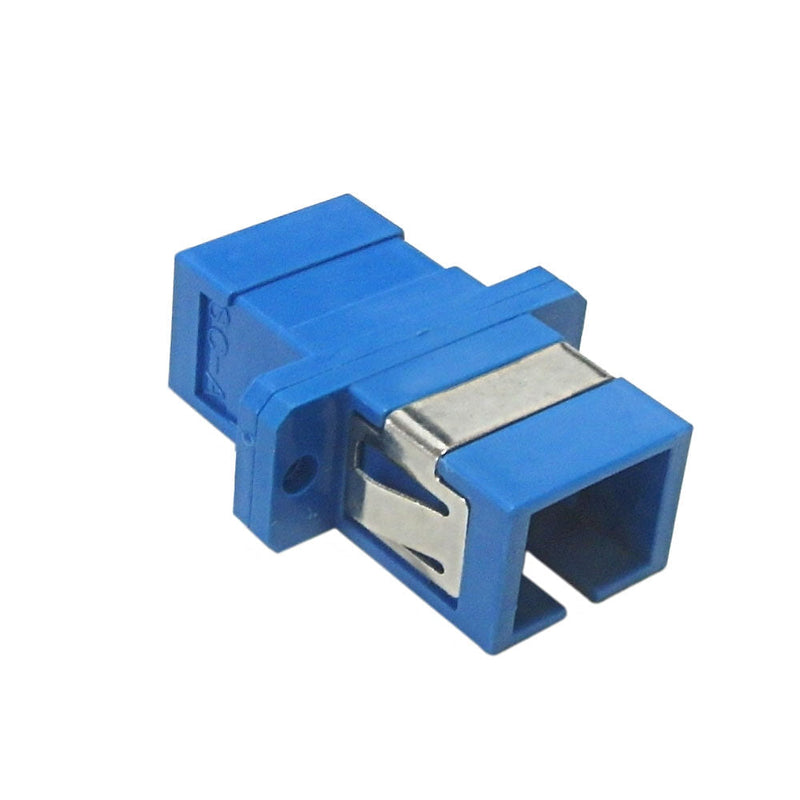 SC/SC Fiber Coupler F/F Singlemode Simplex Ceramic Panelmount, Blue