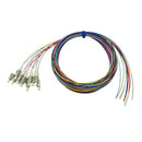 3m LC/PC 12-Fiber OM1 Multimode Simplex 62.5 micron - 900um Pigtail - Color Coded