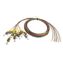 3m ST/UPC 12-Fiber OS2 Singlemode Simplex 9 micron - 900um Pigtail - Color Coded