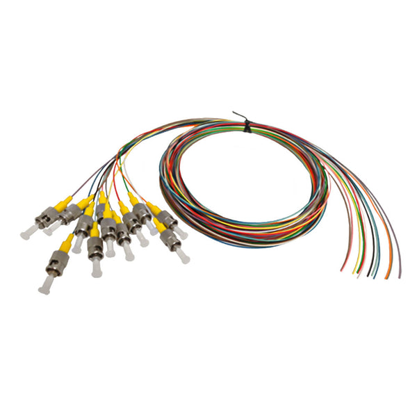 3m ST/UPC singlemode simplex 9 micron 900um pigtail 12-pack - color coded