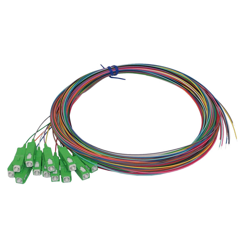 3m SC/APC singlemode simplex 9 micron 900um pigtail 12-pack - color coded