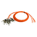 3m ST/PC 12-Fiber OM2 Multimode Simplex 50 micron - 900um Pigtail - Orange