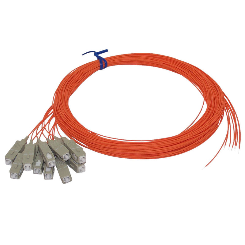 3m SC/PC multimode simplex 50 micron OM2 900um pigtail 12-pack - orange