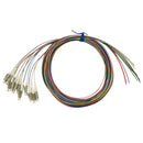 3m LC/PC 12-Fiber OM4 Multimode Simplex 50 micron - 900um Pigtail - Color Coded