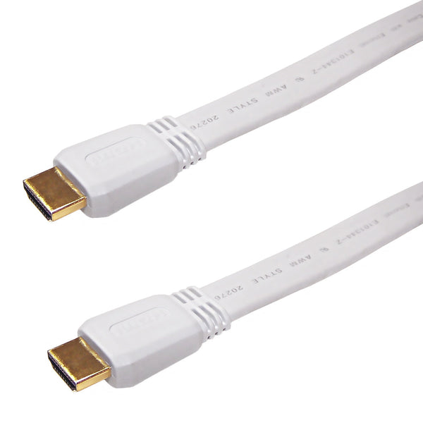 Flat HDMI High Speed with Ethernet 4K@60Hz Cable FT4 - White