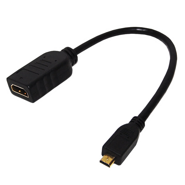 8 inch HDMI Female to Micro-HDMI Male High Speed with Ethernet Cable - CL2/FT4 34AWG
