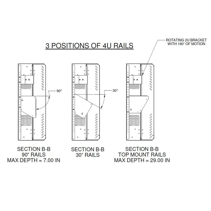 Hammond 4U Vertical Wall Mount Cabinet - Low Profile, 31 inch Height