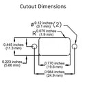 6 inch SVGA Female to Female Adapter with Screws and Hex Nuts