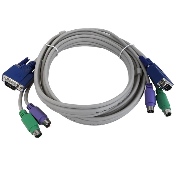 KVM Cable, PS2 Mouse/Keyboard, VGA to Male