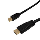 Mini DisplayPort Male to HDMI Male Cable with Audio - 4Kx2K 60Hz - 28AWG CL3/FT4