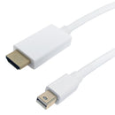 Mini DisplayPort Male to HDMI Male Cable w/ Audio - 4Kx2K 30Hz - 32AWG CL3/FT4
