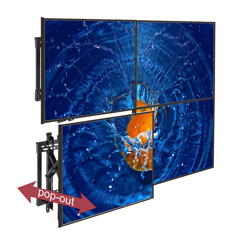 Video Wall TV Mount Bracket, Fully Adjustable - Fits Sizes 45-70 inches - Maximum VESA 600x400