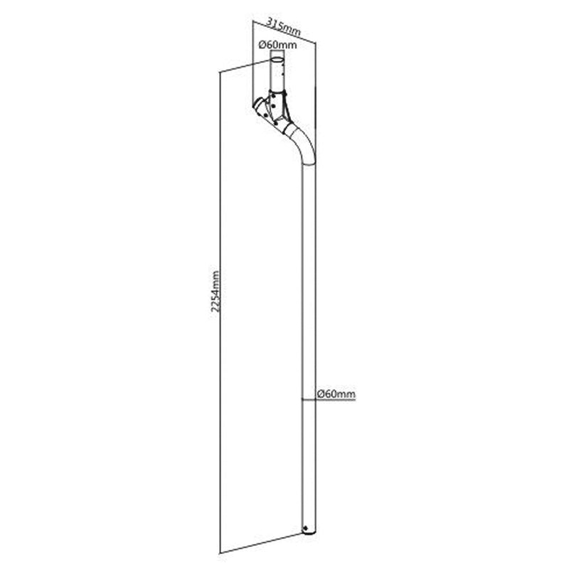 Video Wall Ceiling Mount Connecting Pole 2250mm