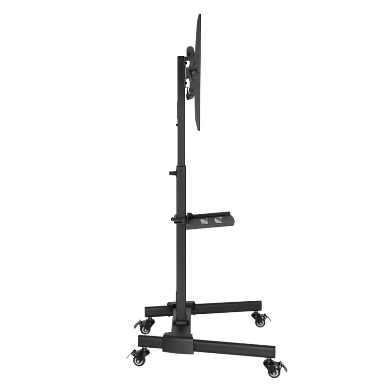 TV Cart with Shelf - Tilt, Adjustable Height - Fits Sizes 32-55 inches, Maximum VESA 400x400
