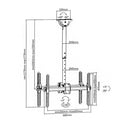 Dual Swivel & Tilt Ceiling Mount Bracket for Flat LCD/LEDs - Fits Sizes 37-70 inches - Maximum VESA 600x400