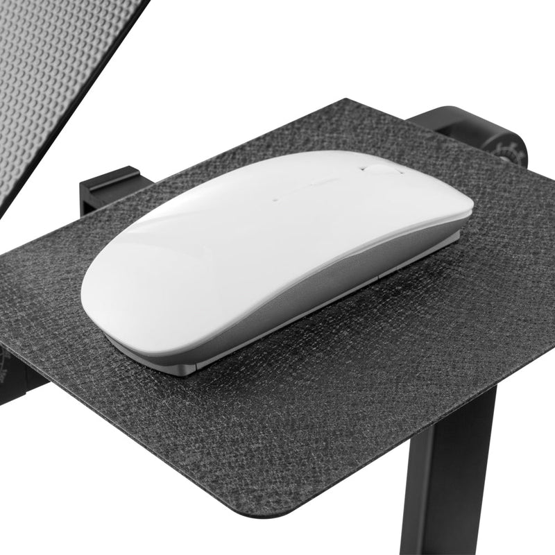 Laptop Stand with Mouse Pad - Height Adjustable - Black